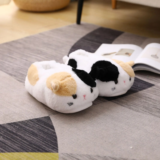 Kawaii flower cat slippers animal home shoes indoor fashion women breathable and comfortable home soft cotton shoes