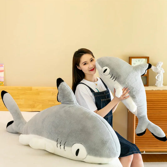 Kawaii Shark Cat Plush Toys Stuffed Cute Cat Shark Doll Lovely Animal Pillow Soft Cartoon Cushion Funny Kids Girl Christmas Gift